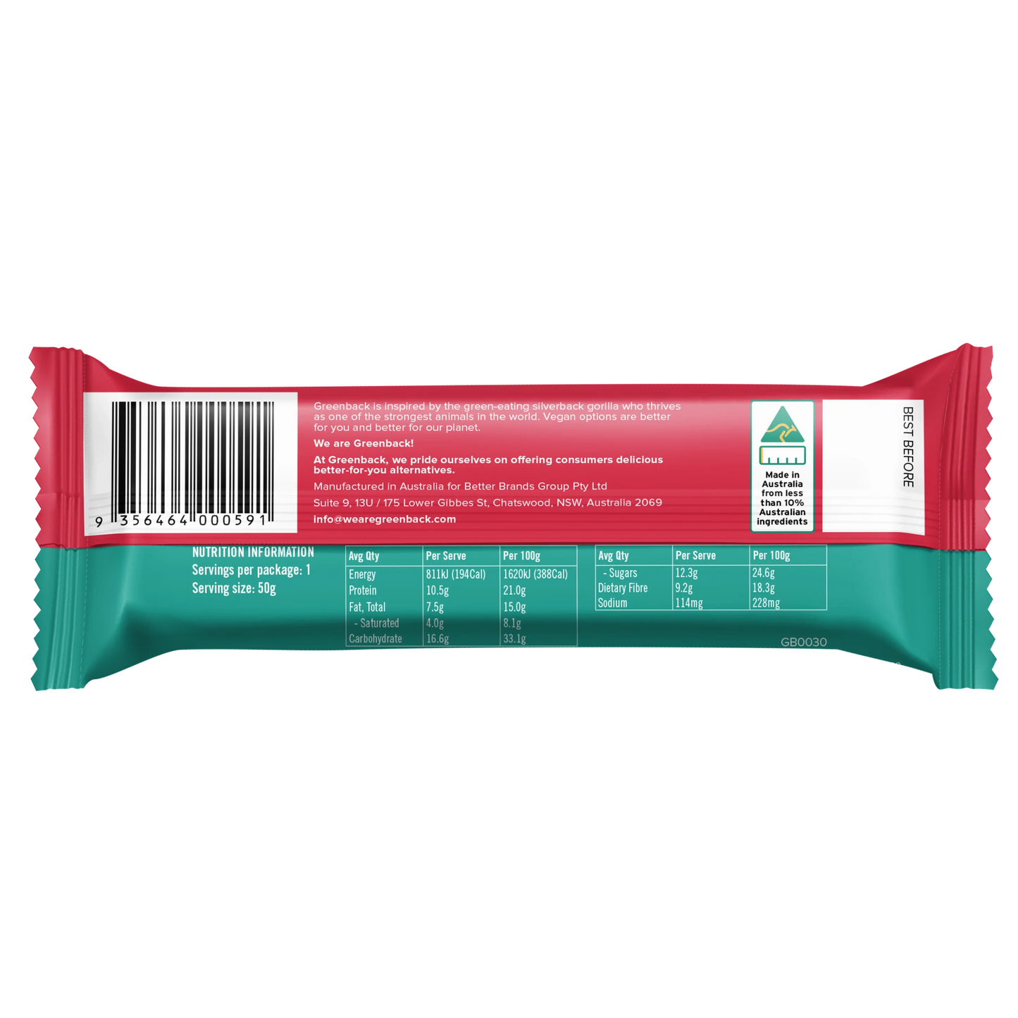 Layered Protein Bar | Choc Raspberry