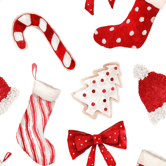 Christmas Cookies and Candy - 4 Furoshiki Gift Wraps