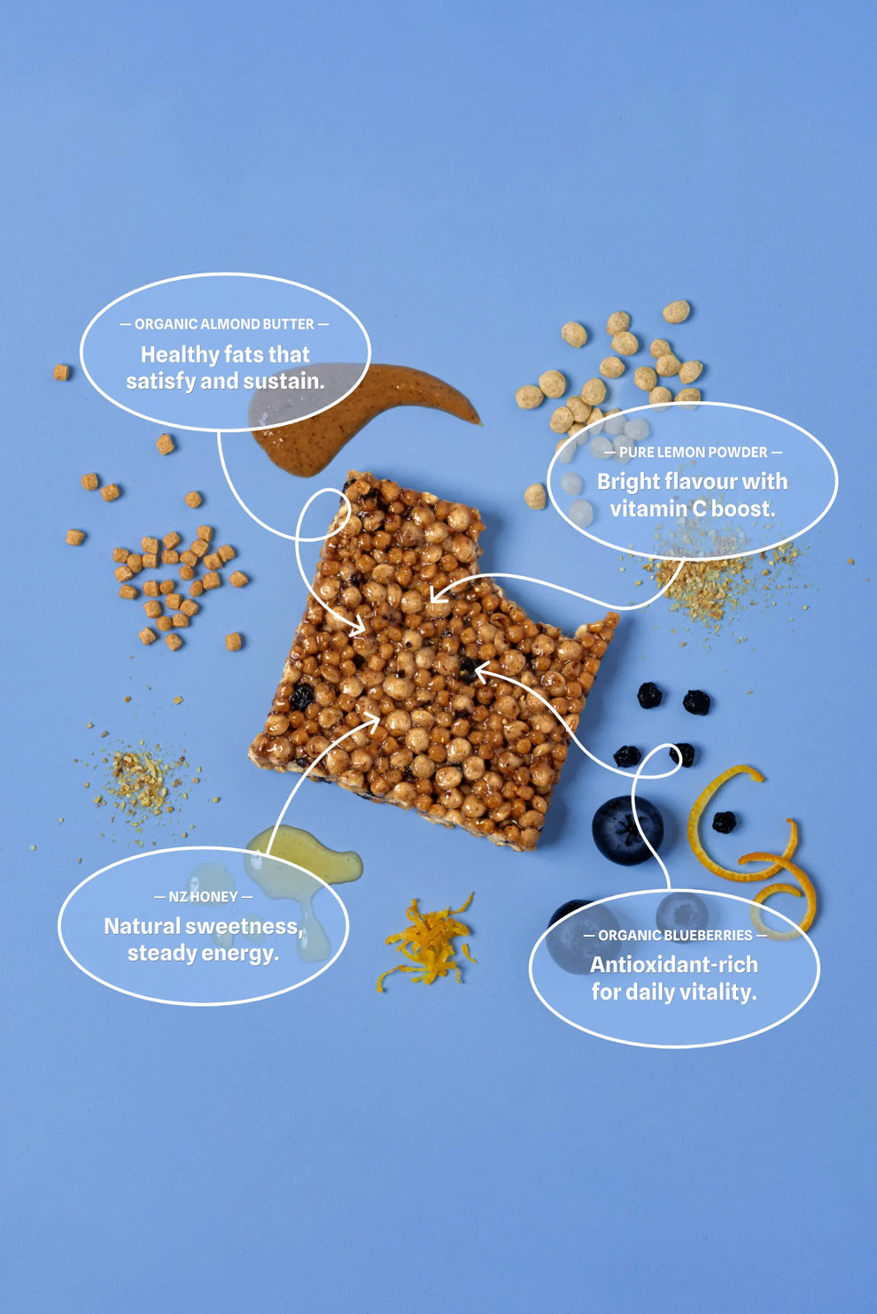 Protein Crisp Nutrition Bar | Blueberry Lemon