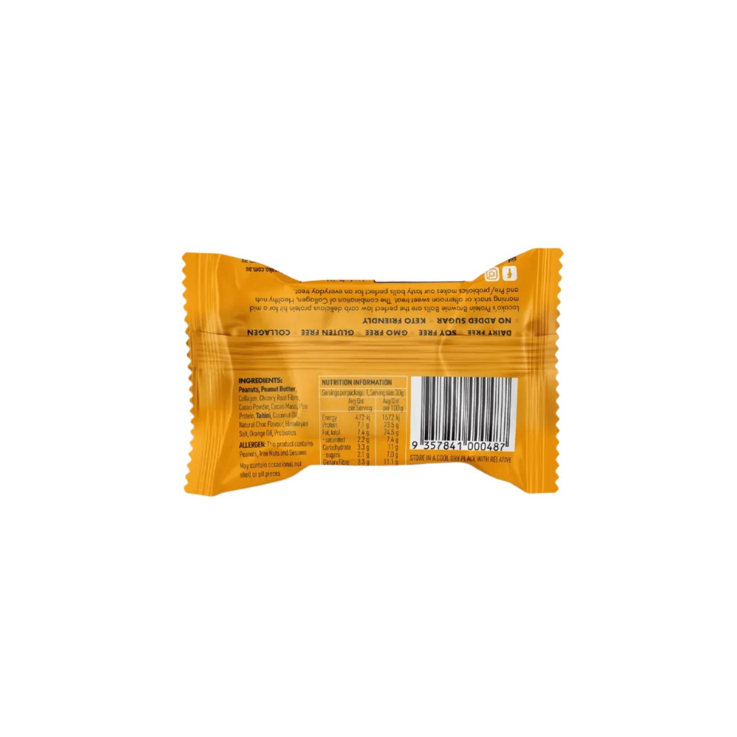 Protein Collagen Brownie Ball | Choc Orange