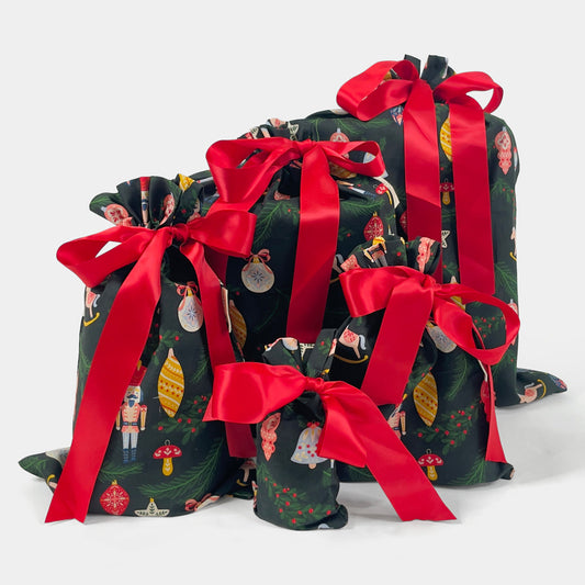 Folk Julepynt (Reusable Gift Bag Set)