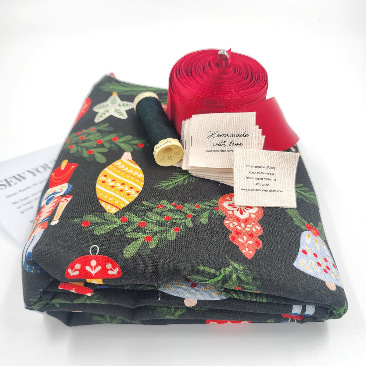 Folk Julepynt (Reusable Gift Bag Set)