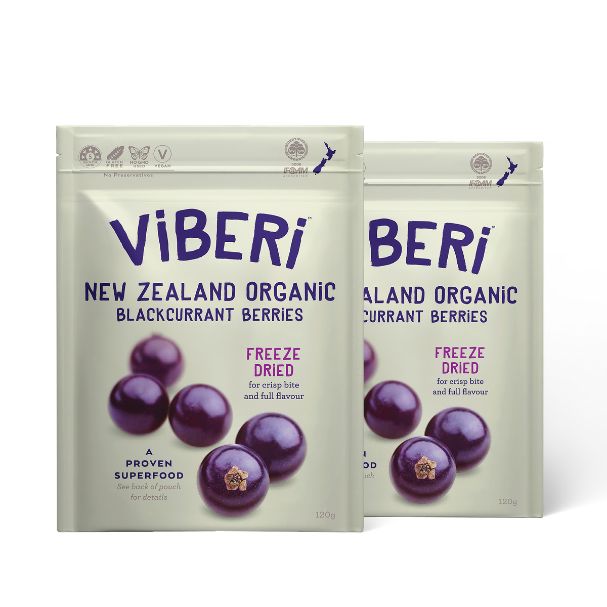 Freeze Dried Organic Blackcurrants 120g