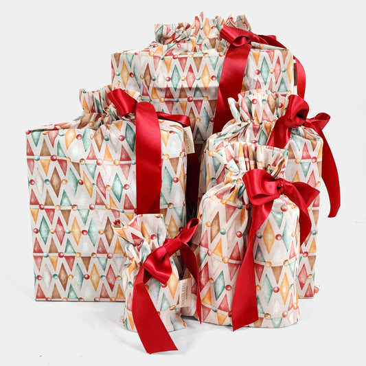 Nutcracker Harlekin (Reusable Gift Bag Set)