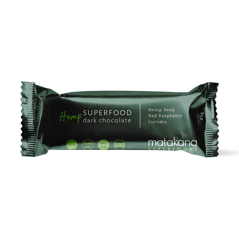 Superfood Dark Chocolate Bar | Hemp Seed, Red Raspberry & Lucuma