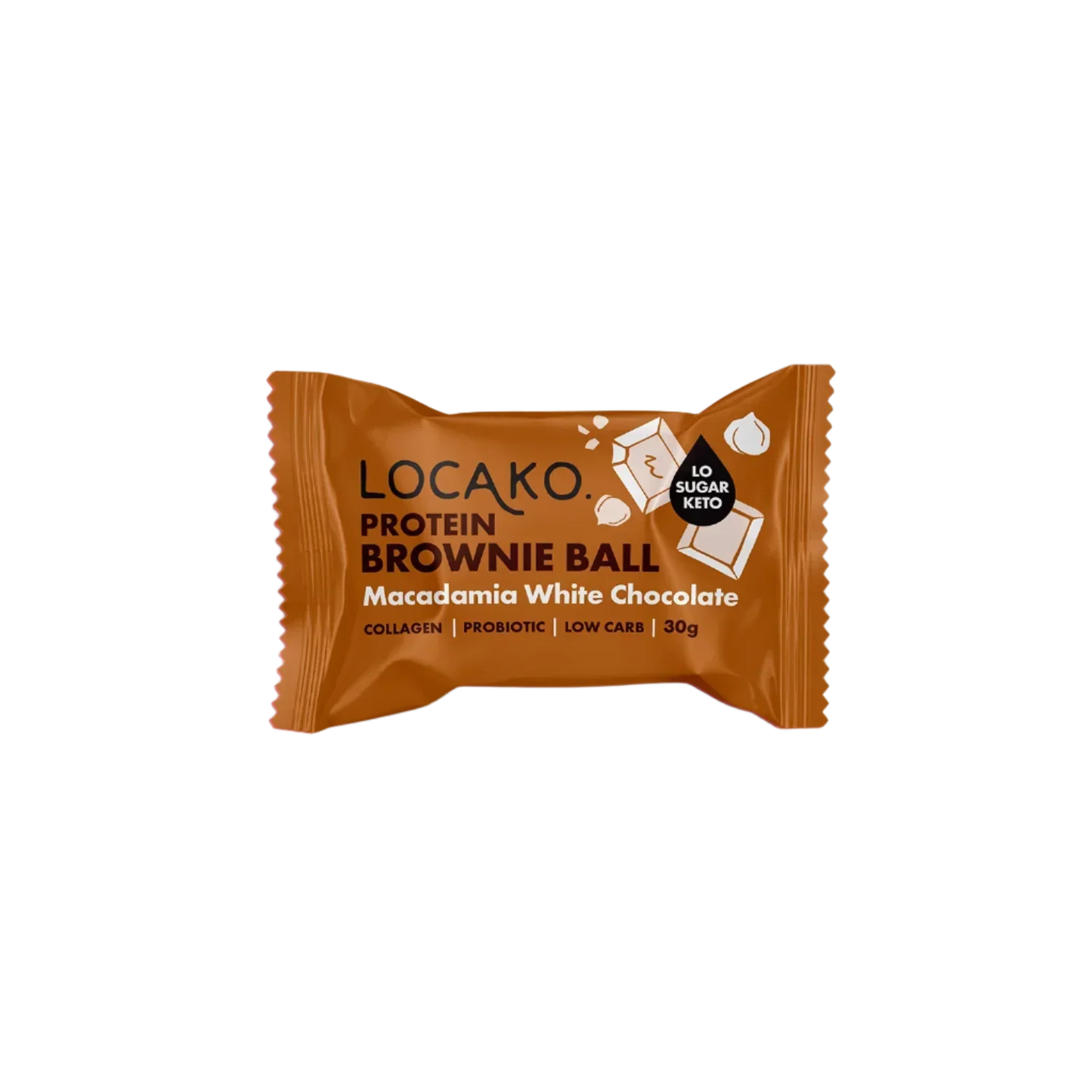 Protein Collagen Brownie Ball | Macadamia White Chocolate