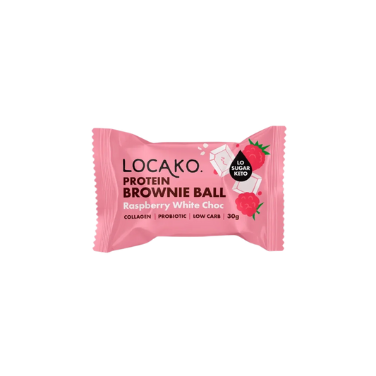Protein Collagen Brownie Ball | Raspberry White Choc