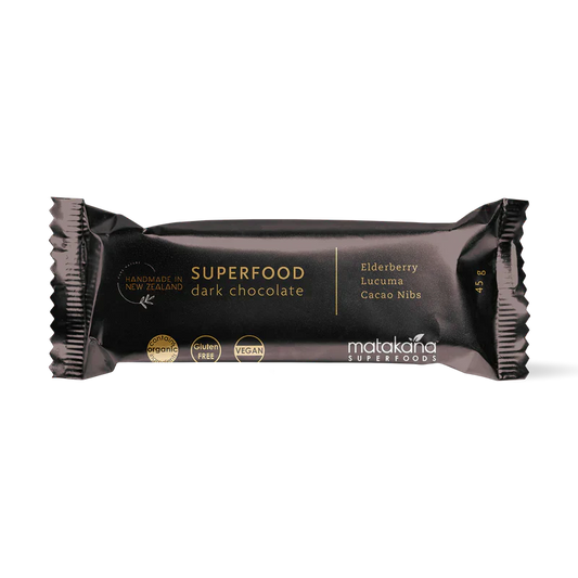 Superfood Dark Chocolate Bar | Elderberry, Lucuma & Cacao Nibs