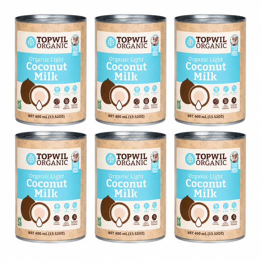 Topwil Organic Light Coconut Milk  400ml – 6 Pack